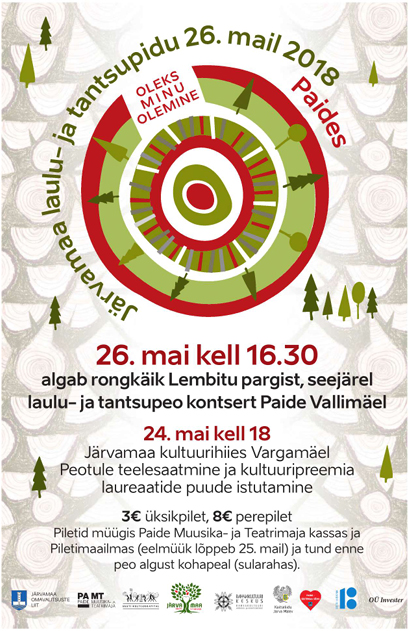 Järvamaa laulu- ja tantsupidu 2018 plakat